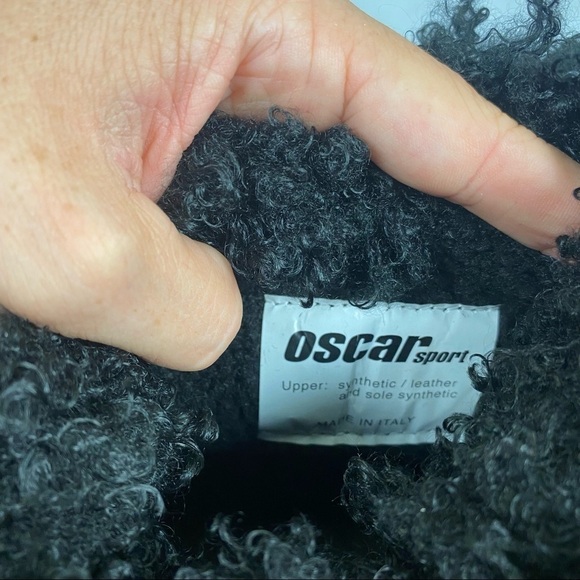 OSCAR Sport Vera Gomma Made In Italy Curly‎ Hair Fuzzy Snow Winter Boots 36 NWOT - Picture 7 of 9